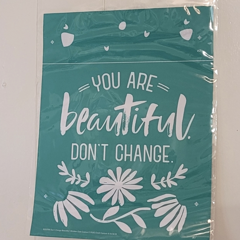 NEW Chalk Couture Don't Change Beautiful 2020 Transfer